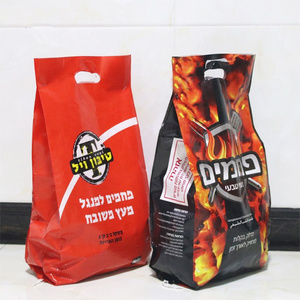 Custom color printing coal bags bbq charcoal packaging bag 5kg 10kg laminated pp woven bopp bag for charcoal