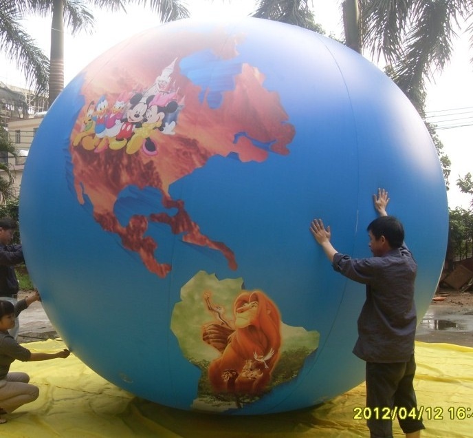 High Quality Factory Price Custom Logo Good Price PVC Advertising Giant Large Inflatable Helium Balloon terrestrial globe model