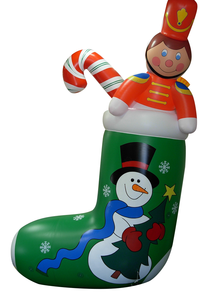 New arrival inflatable Christmas stocking advertising Christmas sock model