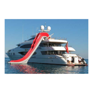 Factory inflatable slide for yacht pontoon inflatable floating boat water sport water slide