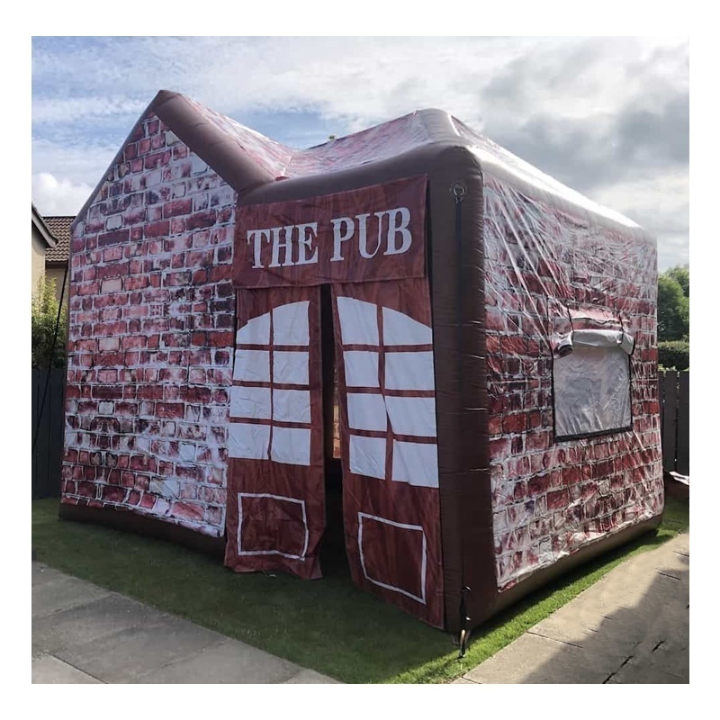 Wholesale commercial popular giant inflatable pubs with bouncy castle blow up bar for garden outdoor inflatable chocolate bar