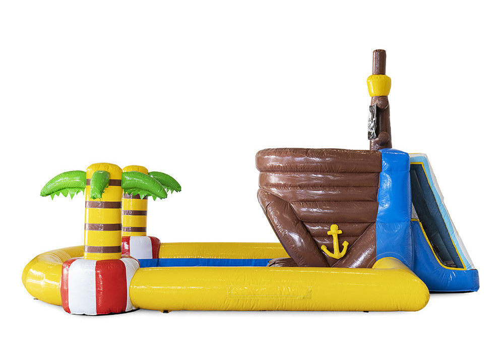 Mini park Pirate Bouncy Castle inflatable pool and slide Jumping Bounce House Water Slide Inflatable Castle With Pool