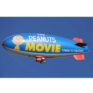 Custom Logo Helium Air Airship Giant Inflatable PVC Balloon Zeppelin Advertising Blimp For Flying