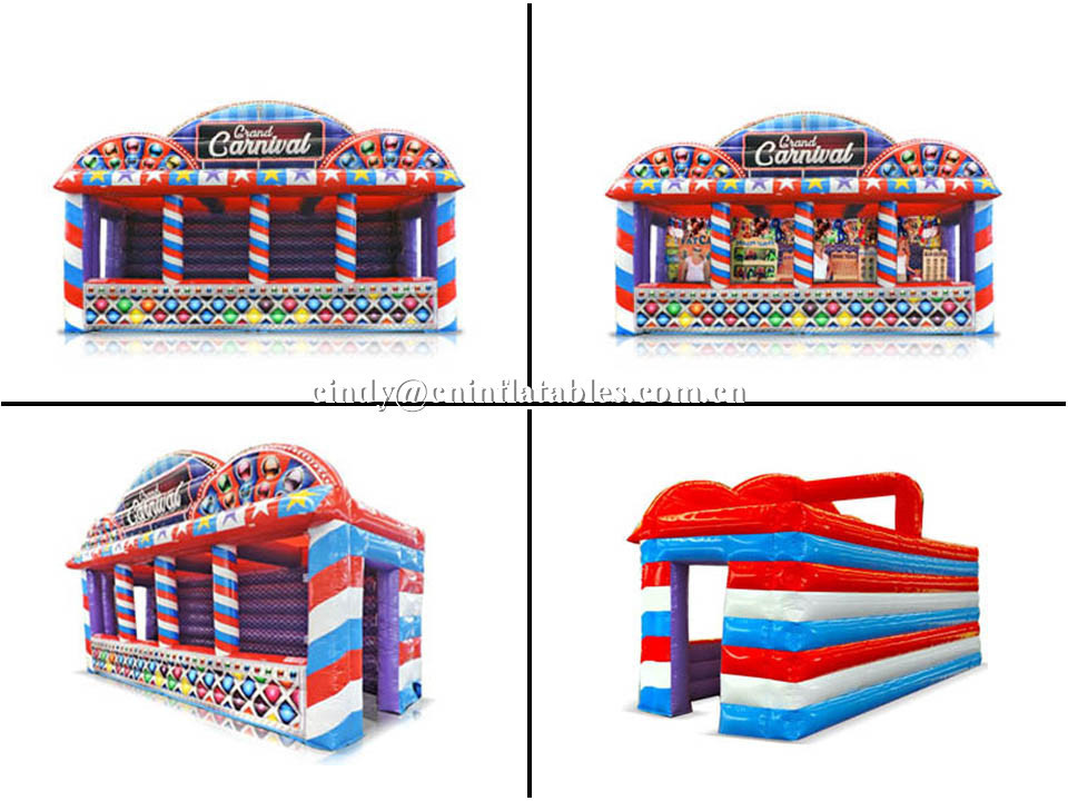 led 4 in 1 inflatable Grand Carnival Midway carnival booth game inflatable sport game inflatable concession tent