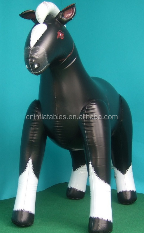 2016 Hot sale inflatable horse black matte toy for decoration