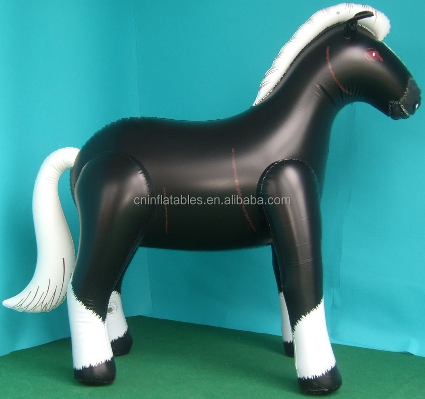 2016 Hot sale inflatable horse black matte toy for decoration