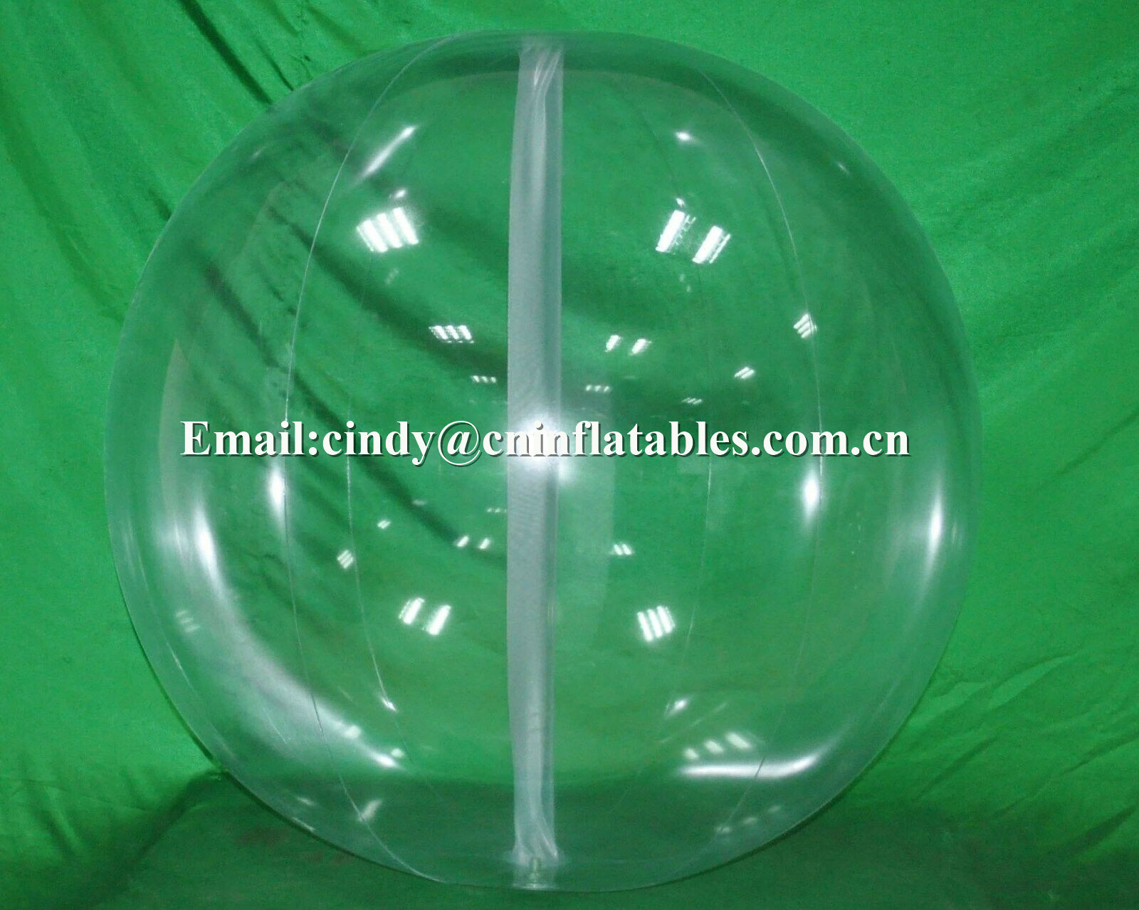 48in Inflatable CRYSTAL CLEAR Glow Stick Sprinkler Beach Ball with CLEAR FROST TUBE BestSuppliers