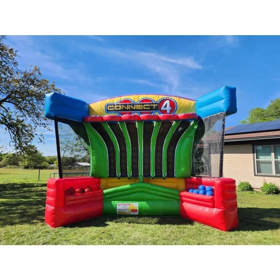 Wacky Connect 4 Basketball Game Connect Four Basketball Inflatable with 10-red & 10-blue mini basketballs