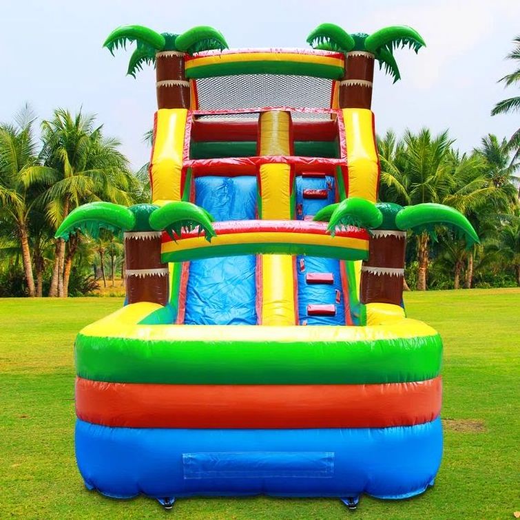 giant inflatable water slide cheap backyard kids inflatable slide with swimming pool large adult size fire n ice palm tree