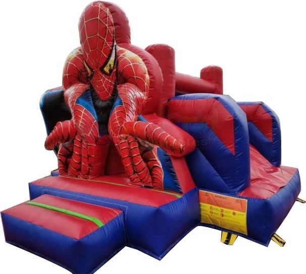 Commercial Pvc Water Slide New Design Castle Spiderman Inflatable Bounce House