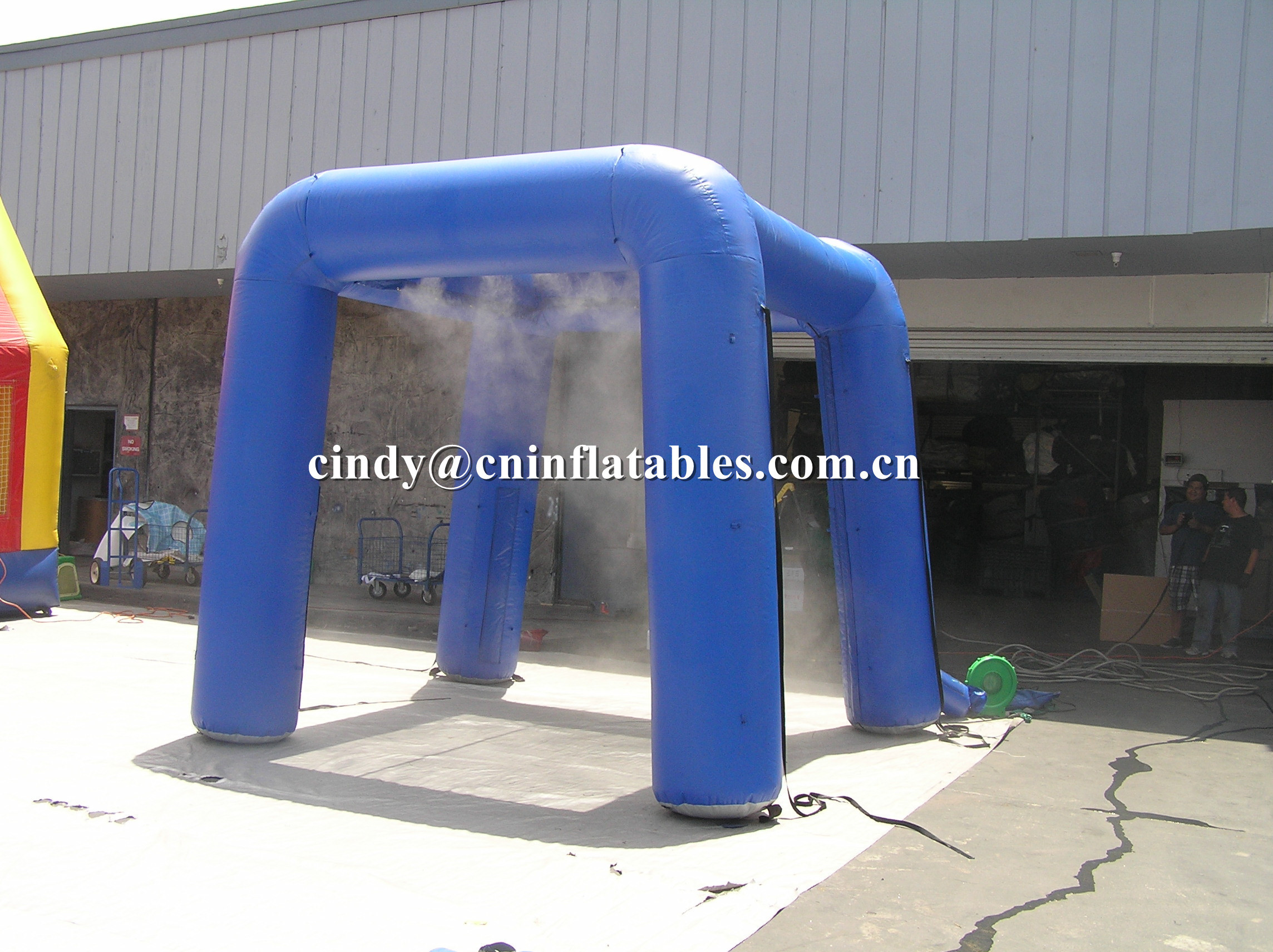 Inflatable Misting scaled tent high pressure inflatable car washing tent for sale