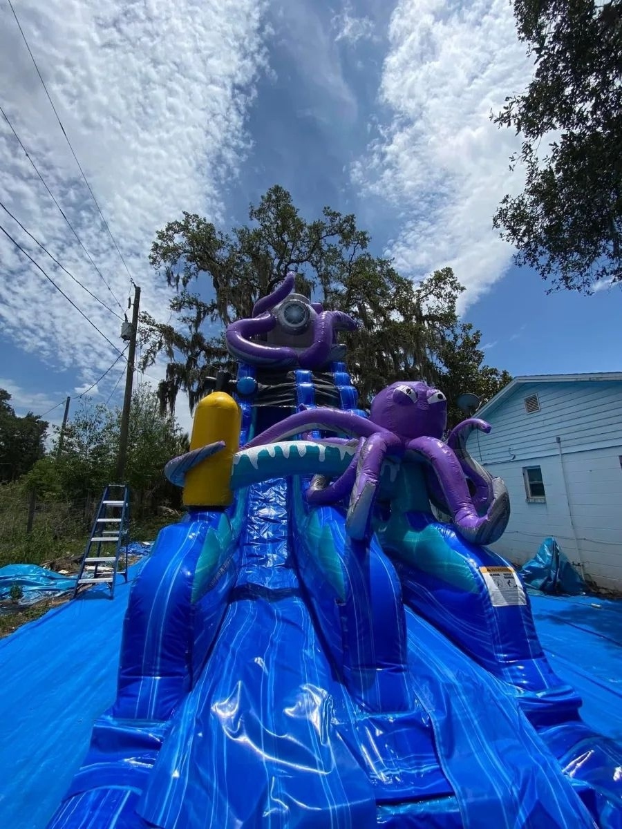 NEW 2024 Deep Sea Dive Water Slide (25 feet tall) Inflatable Octopus water slide Inflatable Water Slide For Sale