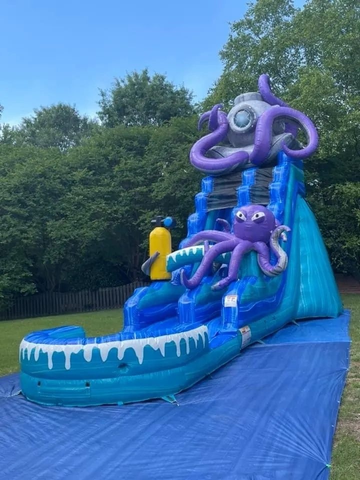 NEW 2024 Deep Sea Dive Water Slide (25 feet tall) Inflatable Octopus water slide Inflatable Water Slide For Sale