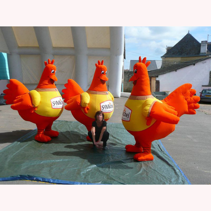 advertising inflatable chicken costume decoration cock walking costumes for sale