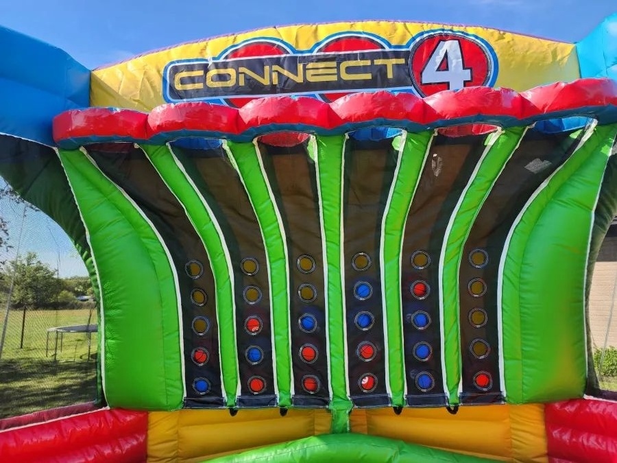 Wacky Connect 4 Basketball Game Connect Four Basketball Inflatable with 10-red & 10-blue mini basketballs