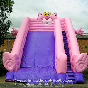 Pink Panther Inflatable Mega slide,Inflatable Dry Slide for kids