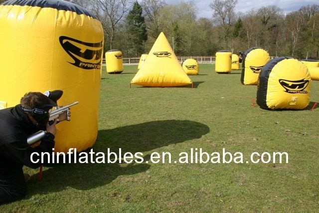 0.6mm PVC Tarpaulin Laser Tag Inflatable Paintball Bunker, Inflatable Paintball Obstacle For Sale