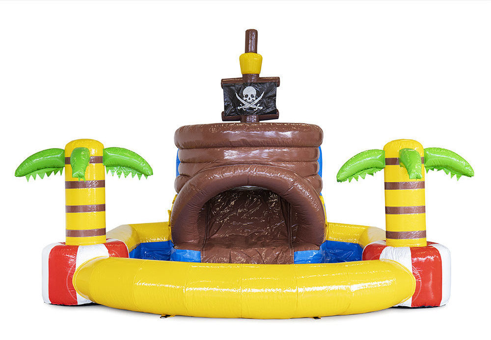 Mini park Pirate Bouncy Castle inflatable pool and slide Jumping Bounce House Water Slide Inflatable Castle With Pool