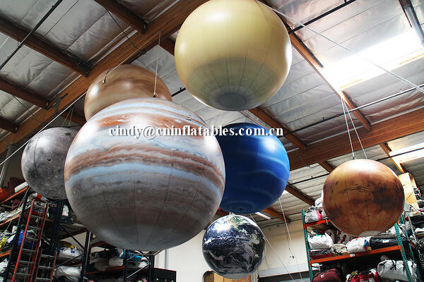 decoration lanterns inflatable earth custom globe LED lighting sphere planets ball for sale