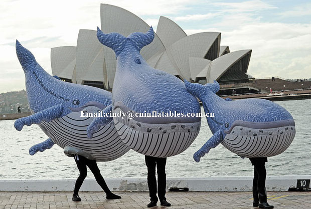 customized inflatable whale costume parade walking suits for sale