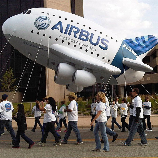 Helium Filled Balloon Inflatable Airbus/Airplane/Aircraft/Aeroplane Parade Helium Balloons