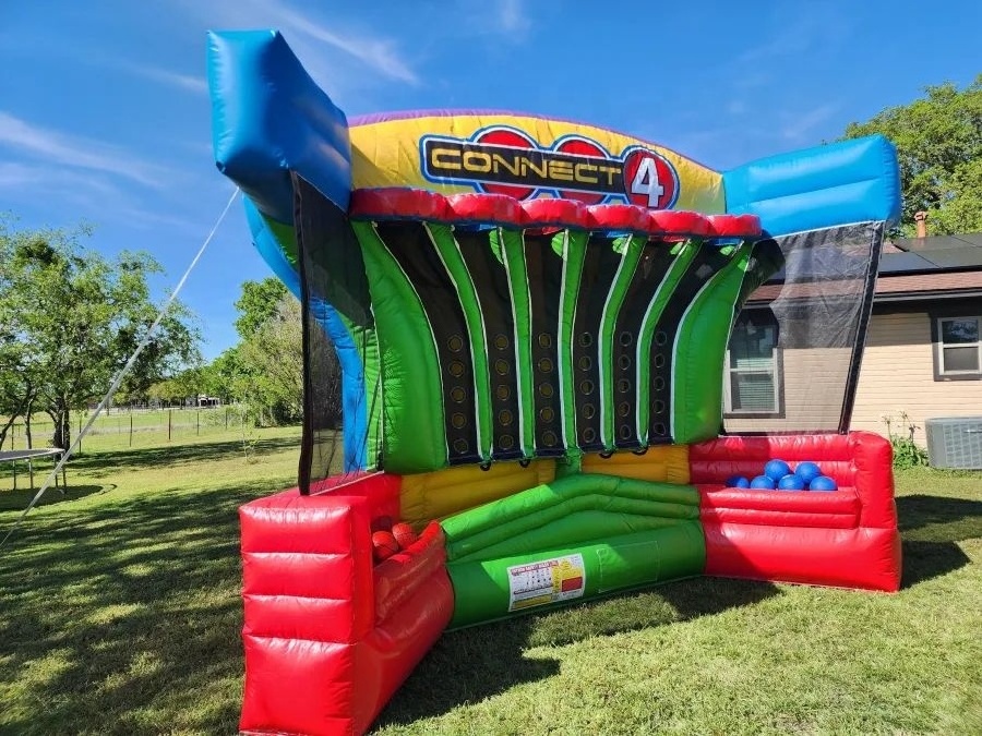 Wacky Connect 4 Basketball Game Connect Four Basketball Inflatable with 10-red & 10-blue mini basketballs