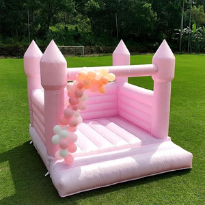 commercial white/pink bounce house 13x13 inflatable bounce house white toddler bounce house China