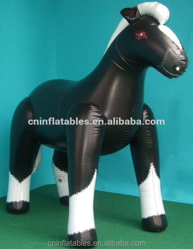 2016 Hot sale inflatable horse black matte toy for decoration