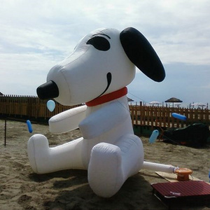 white inflatable cartoon snoopy outdoor decoration cartoon inflatable dog snoopy for sale