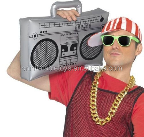 Factory inflatable radio , Fancy Dress Inflatable Ghetto Blaster Boom Box Hip Hop Party  , sweater party contact us by email