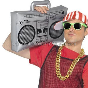 Factory inflatable radio , Fancy Dress Inflatable Ghetto Blaster Boom Box Hip Hop Party  , sweater party contact us by email