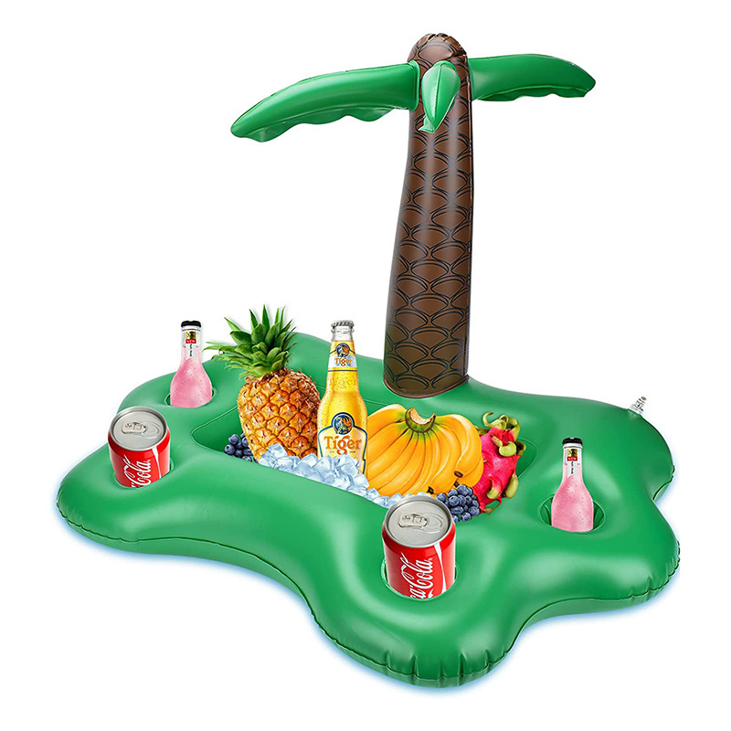 Floating Drinking Holder Inflatable Palm Tree Pool Floats Inflatable Coasters  for Kids Adults Summer Swim Pool Accessories