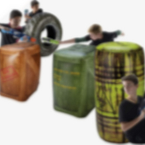 Paintball Inflatable Bunkers Battle zone Battle Royale Set  Compatible with Nerf Laser X, X Shot and Boomco