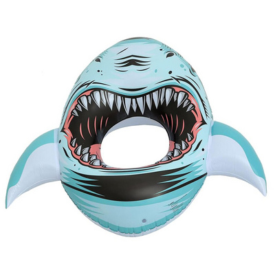 Inflatable Shark Float for Pool,Ride on Pool Party Lounge Toys for Kids Adults,Huge Pool Swim Ring Summer Water Fun Shark Float