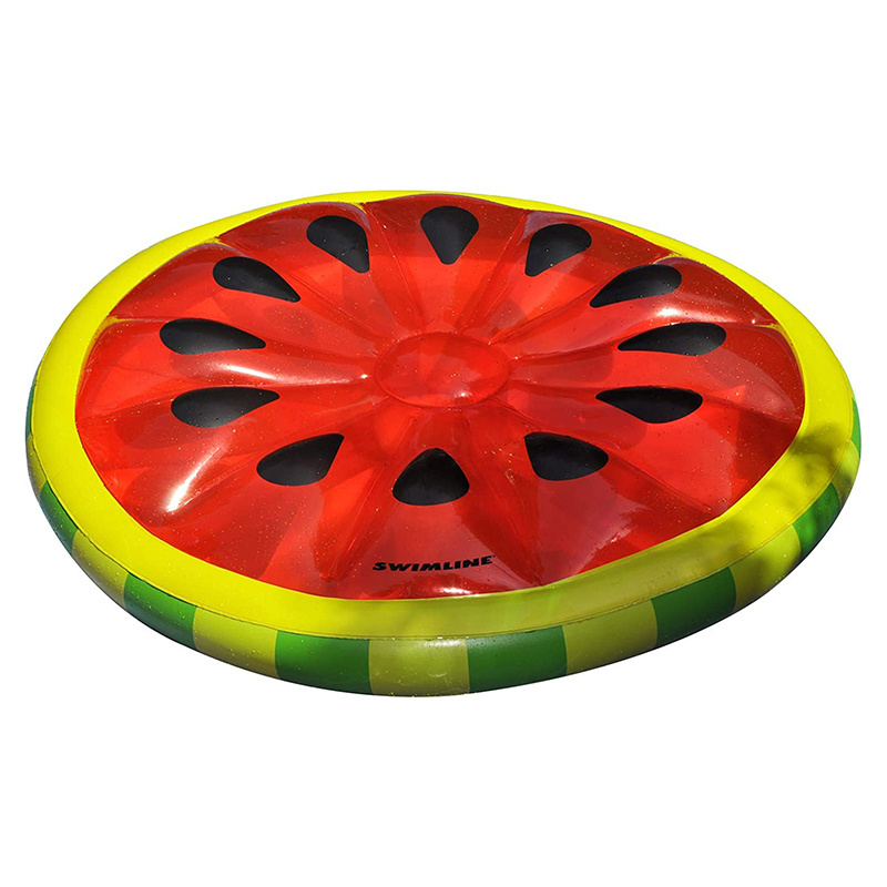 Inflatable Pool Float Lounger for Adults Size Circular Watermelon pattern Raft Bed Mat Pad for Pool Sun L Tanning