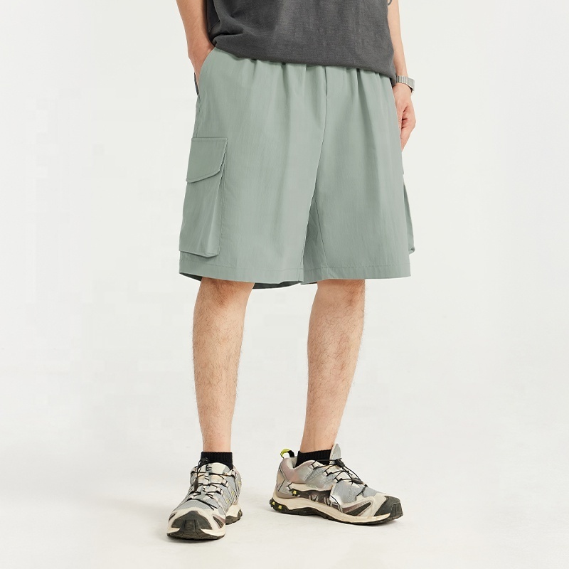 INFLATION Custom Wrinkle Cargo Shorts Summer Trousers Big Pocket 100% Polyester Outdoor Shorts