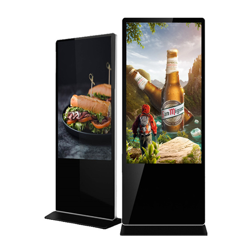 Smart Kiosk Vertical LCD Advertising Display Interactive Panel Digital Signage Totem with Floor Standing Touch Screen