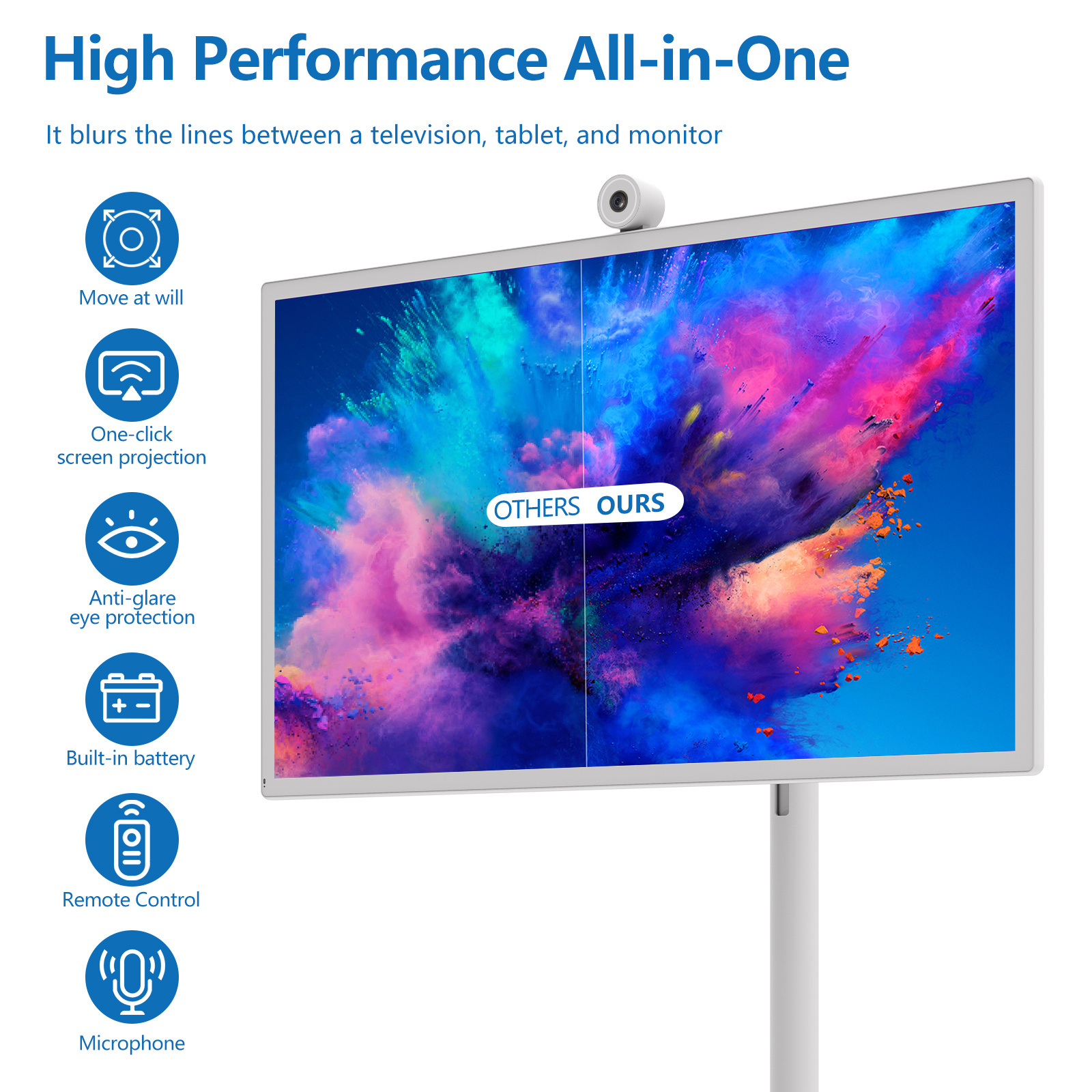 32 inch Hot Sale Smart Stand By Me LED Smart TV with Touch Screen Android 13.0 Portable Display