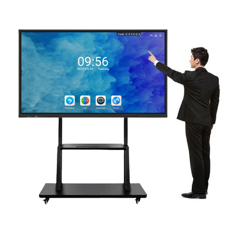 INGSCREEN Wholesale 55 65 75 85 86 Inch LCD Touch Screen All in One PC Whiteboard Interactive Flat Panel for Education Meeting