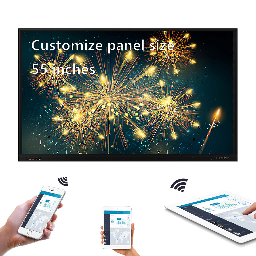 Interactive Board 55 Inches Portable Education Magnetic Touch Screen Interactive Flat Panel Smart Blackboard For School