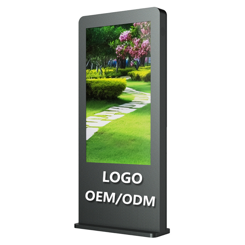 Outdoor Portable Standing Lcd Display Touch Screen Digital Signage With Fan Cooling System