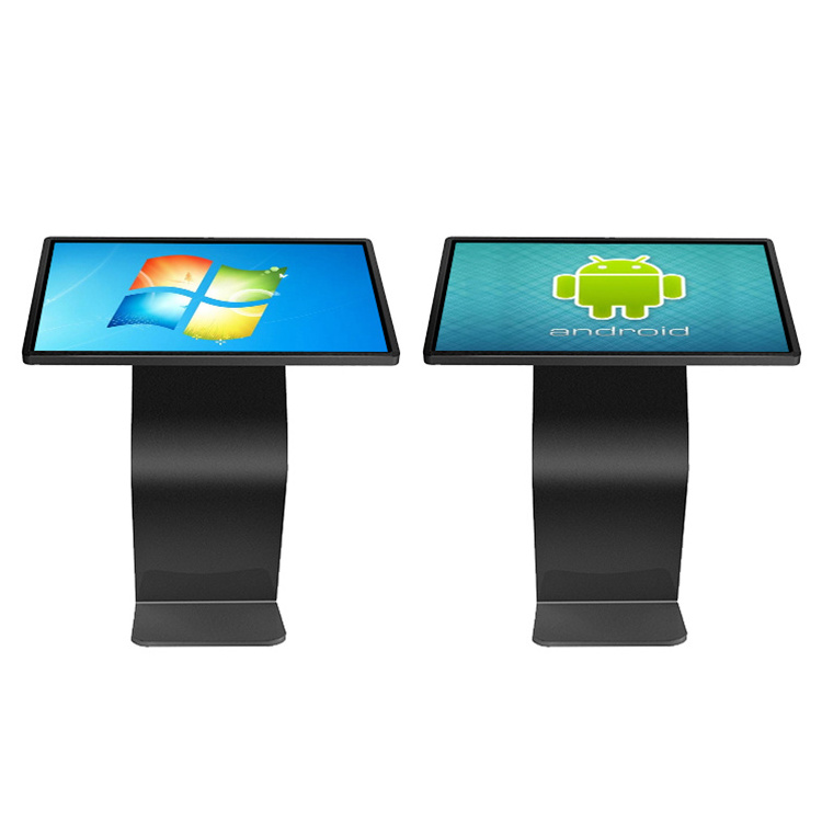 Big size 98 inch totem podium digital advertising media player kiosk infrared touch screen android in shopping mall