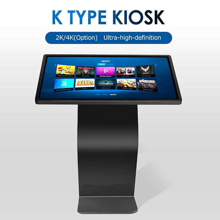 Big size 98 inch totem podium digital advertising media player kiosk infrared touch screen android in shopping mall