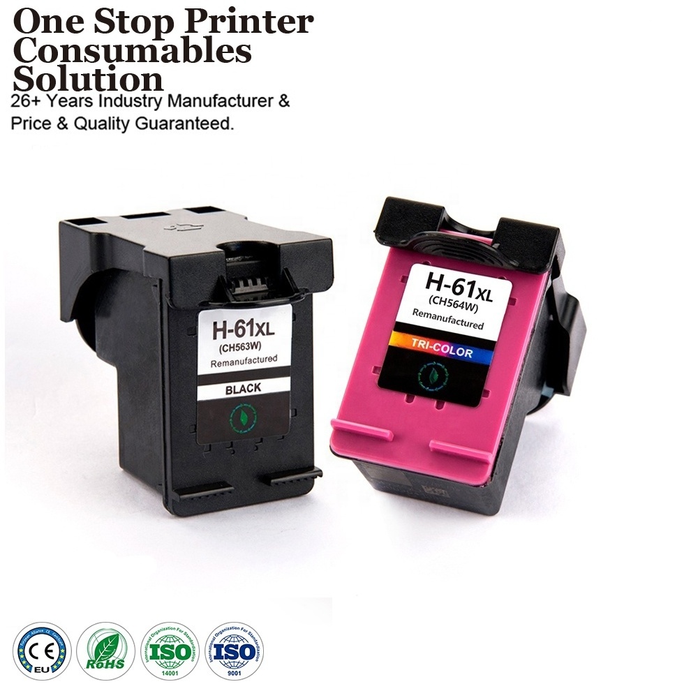 INK-POWER 61 XL 61XL Premium Black Remanufactured Color Inkjet Ink Cartridge For HP61 for HP Deskjet 1510 1050 Printer