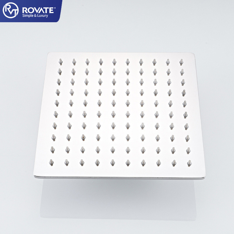 ROVATE Factory Outlet Luxury 304 Material Chrome Plating Rain Shower System Stainless Steel Shower Head