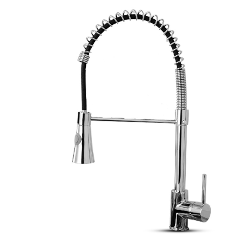 ROVATE 2 mode pull down kitchen faucet 304 stainless steel kitchen sink faucet goose neck chrome kitchen faucet