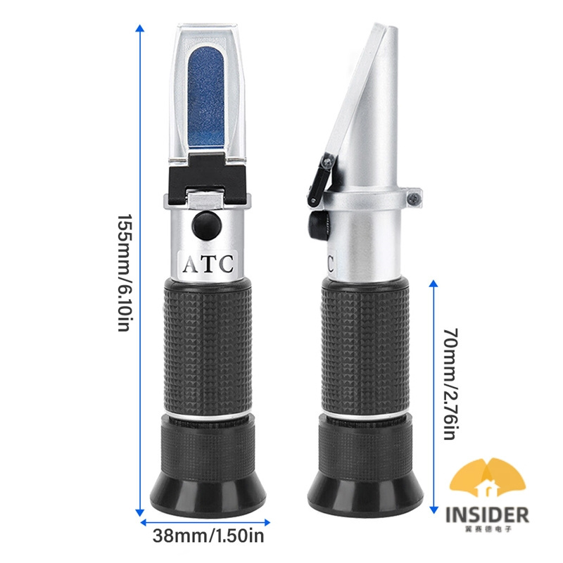 Hand-Held  Brix Refractometer 0-40% Brix 0-25% Wine Wort Refractometer Beer Fruit Juice Wine Sugar Refractometer