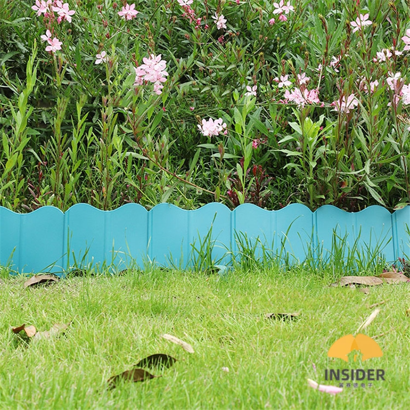 Wholesale  Garden Edging Decorative Border Recycled Plastic Landscape Garden Fence convenient  No-Dig Spikes,Dark Green