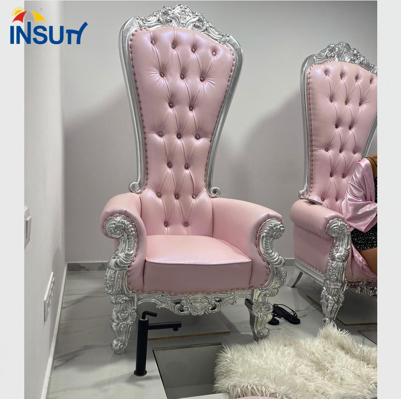 Light luxury foot massage spa station nail salon furniture pedicure chairs for girls women pink salon furnitures