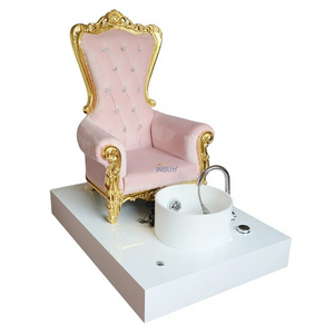 Light luxury foot massage spa station nail salon furniture pedicure chairs for girls women pink salon furnitures